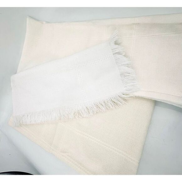Lot of Blank Tablecloths for Cross Stitch Embroidery Needlepoint Cream Polyester - Picture 1 of 9